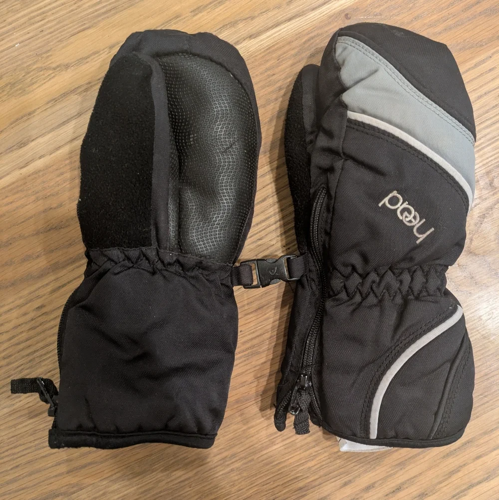 HEAD Junior Ski & Snowboarding Mittens - Black Size Small